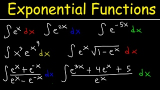 Integrating Exponential Functions By Substitution  Antiderivatives  Calculus [upl. by Awe]