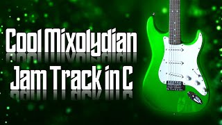 Cool Mixolydian Jam Track in C 🎸 Guitar Backing Track [upl. by Ecnerrat]