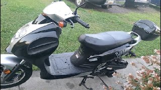 X PRO 150cc Moped Street Gas Moped 150cc Adult Bike Review XPRO Scooter  u can hear it [upl. by Lecrad]