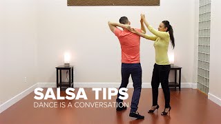 Dance is a Conversation Not a Fight  Salsa Tips  Dance Dojo Online Salsa Lessons [upl. by Verlee]