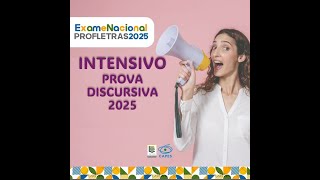 INTENSIVO  PROVA DISCURSIVA  PROFLETRAS 2025 [upl. by Tati]