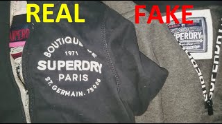 Superdry hoodie real vs fake How to spot counterfeit Superdry [upl. by Sitoiganap30]