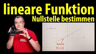 lineare Funktion  Nullstelle bestimmen und berechnen  Lehrerschmidt [upl. by Motteo]