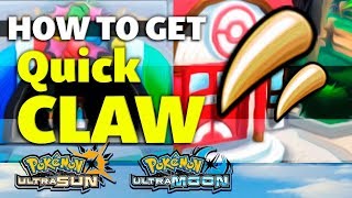 HOW TO GET Quick Claw in Pokemon Ultra Sun and Moon [upl. by Adrahs]