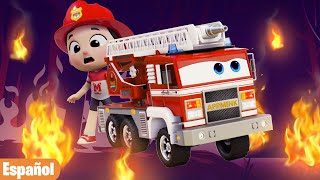 Camión de bomberos  Sí sí a jugar con los vehículos appMinkEspañol Spanish Kids Video amp Nursery [upl. by Blaine277]