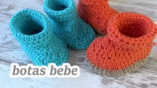 Como hacer botas  patucos de crochet para bebe  ganchillo fácil [upl. by Mahsih]