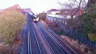 Steam Train 60163 Tornado Cathedrals Express Chertsey  Ely 12 Dec 2011 [upl. by Jayson]