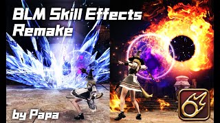 FF14玩家自制技能特效【黑魔篇】FFXIV BLM skill effects Mod preview [upl. by Nick682]