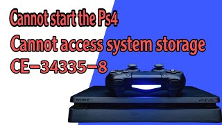 Cannot access PS4 system storage  Error code CE 343358 [upl. by Nev]