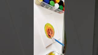 papaya drawing water colour drawing ideas for kids shorts [upl. by Nivej]