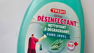 Jai Nettoyé la Maison Les Produits Désinfectant Nettoyant Dégraissant TWIDO je Recommande aldi [upl. by Ylicec]