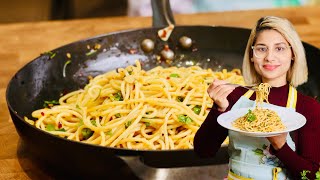 The Easiest amp Most Delicious Italian Pasta Spaghetti aglio e olio [upl. by Ades]