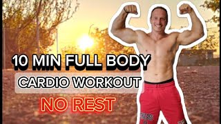 10 MIN FULL BODY HIIT CARDIO WORKOUT  WEIGHTLOSS NO EQUIPMENT  No Repeat [upl. by Bickart740]