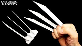 How to make Wolverine claws out of paper Origami claws [upl. by Nanete]