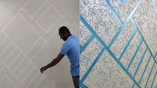 Wall texture Design Masking tape and rustic special effect [upl. by Eiznikam]