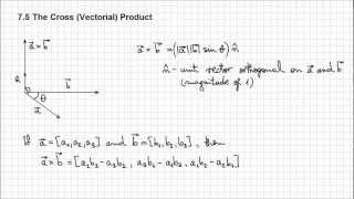 75 Cross Vectorial Product [upl. by Sochor]