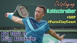 Outplaying Kohlschreiber  Duet Tennis vs Philip Kohlschreiber paris claycourt aop [upl. by Mack]