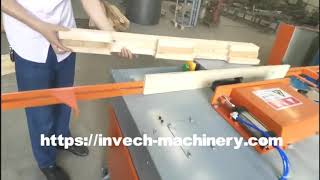 Single head wood pallet notcher machine [upl. by Monteith]