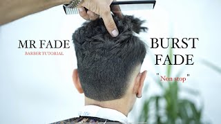 How to burst fade step by step  barber tutorial [upl. by Dnaleel611]