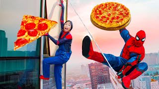 Wendy and Spiderman Pizza Delivery for Superheroes  Kids Helping Others [upl. by Nagud392]