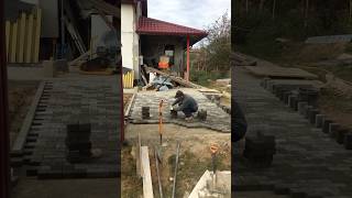 Parking for 2 days🦾 construction paversealing pavers garden satisfying diy landscape [upl. by Iaw]