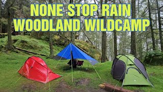 NONE STOP RAIN Woodland wild camping at Haweswater the Lake District National Park [upl. by Anatollo]