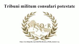 Tribuni militum consulari potestate [upl. by Madeleine]