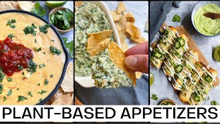 Vegan Appetizer Recipes for Parties 🌱🎉 Spinach Artichoke Dip Chickpea Taquitos and more [upl. by Eidnalem]