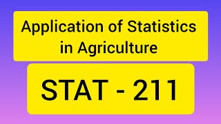 Application of Statistics in Agriculture [upl. by Osher324]