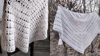 БактусШальПлаток крючком МастерКласс  Схема Crochet BaktusShawlScarf Tutorial  Chart [upl. by Attelliw]