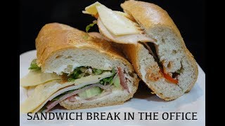 Cheese Sandwich in the office  Baguette Cold Cuts  Scooby Snack [upl. by Fazeli645]