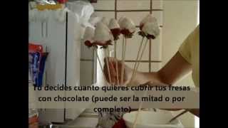 Fresas cubiertas con chocolate FACIL [upl. by Anora]