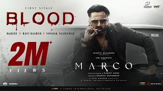 Marco  First Single  Blood  Dabzee  Ravi Basrur  Unni Mukundan  Shareef Muhammed  HaneefAdeni [upl. by Muna610]