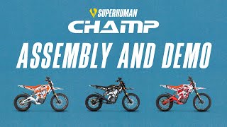 Superhuman Champ Electric Dirt Bike Assembly and Demo QampA [upl. by Schonthal]