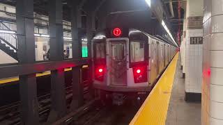 Eight R188 7 trains entering and leaving Hunters Point Avenue in Queens [upl. by Annawek670]