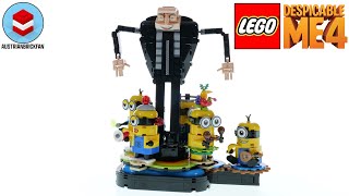 LEGO Despicable Me 4 75582 Brick Build Gru and Minions – LEGO Speed Build Review [upl. by Ainimreh]