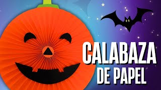 CALABAZA DE PAPEL Halloween 🎃Rosetón Manualidades para Halloween diy manualidades calabaza [upl. by Rempe]