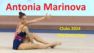 Antonia Marinova Bulgaria Clubs 2024 Sky Grace Cup 21700 November 22 QATAR rhythmicgymnastics [upl. by Notsag]