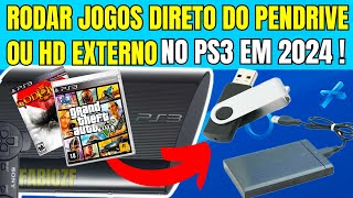 COMO JOGAR JOGOS NO PLAYSTATION 3 PELO PEN DRIVE  2024 [upl. by Minta]