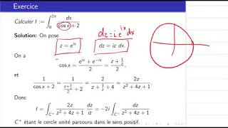 Analyse complexe 2126 Exercice 3Application du théorème des résidus au calcul dintégrales [upl. by Atnoid]