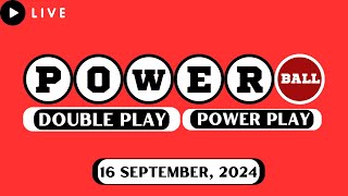 Powerball Double Play Drawing for September 16 2024  Lottery Winning Numbers [upl. by Gannie723]