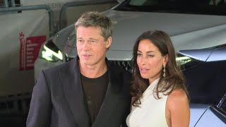 Brad Pitt joined by girlfriend Ines de Ramon on the Venice red carpet  AFP [upl. by Aylward]