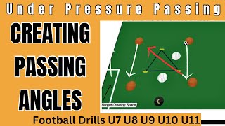 PASSING Football Drill  Creating Angles amp Space  FootballSoccer Drills  U7 U8 U9 U10 U11 [upl. by Dennett]