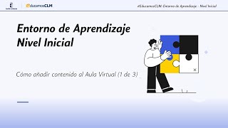 EducamosCLM Entorno de Aprendizaje Nivel inicial  Cómo añadir contenido al Aula Virtual 13 [upl. by Shandie]