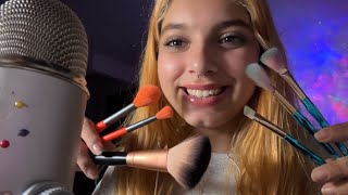 ASMR CON BROCHAS EN EL MICRÓFONO 100 RELAJANTE🥱😴 SOFIWI [upl. by Lanrev]