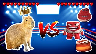 King Capybara vs Ei Ei Ei Anger amp Oi Oi Oi Red Larva amp E e ei Im on Vacation  Meme Battle [upl. by Schiffman926]