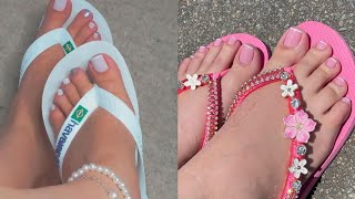 Very pretty and elegant toe nails art design ideasLatest pedicure nail color trends for women 2024 [upl. by Cathie]