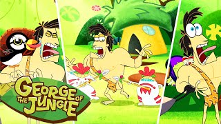 Who Is The Rightful King 👑  George of the Jungle  1 Hour Compilation  Cartoons [upl. by Qiratla825]