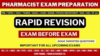 PHARMACIST EXAM PREPARATION  TSPSC  RRB  MHSRB  DMER  AIIMS  ESIC  HSSC  TNMRB  PRISON etc [upl. by Ebba]