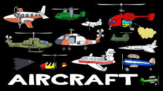 AIRCRAFT Airplanes for kids  Picture Show  Fun amp Educational Learning Video [upl. by Nagle372]